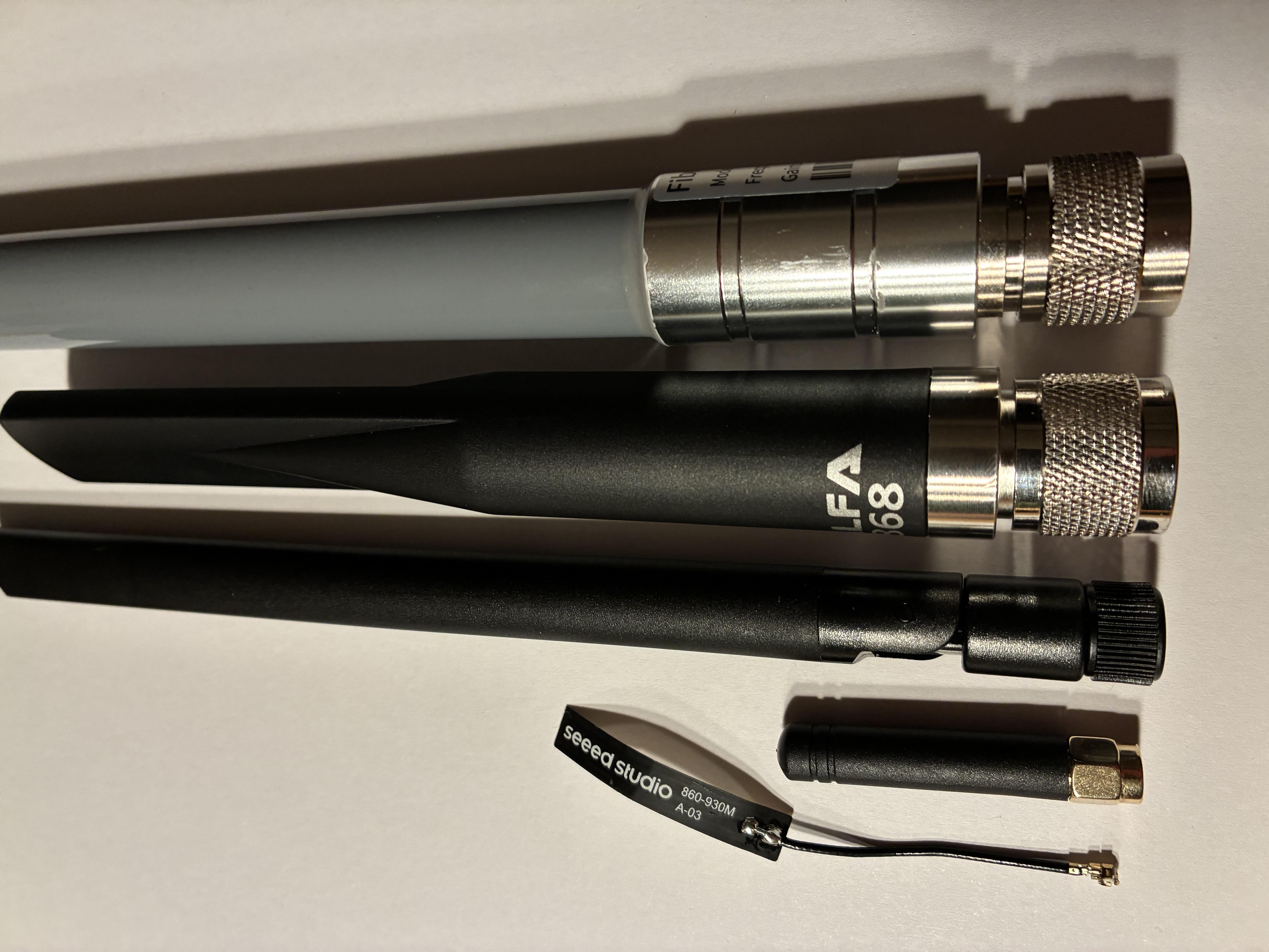 Four tested antennas compared